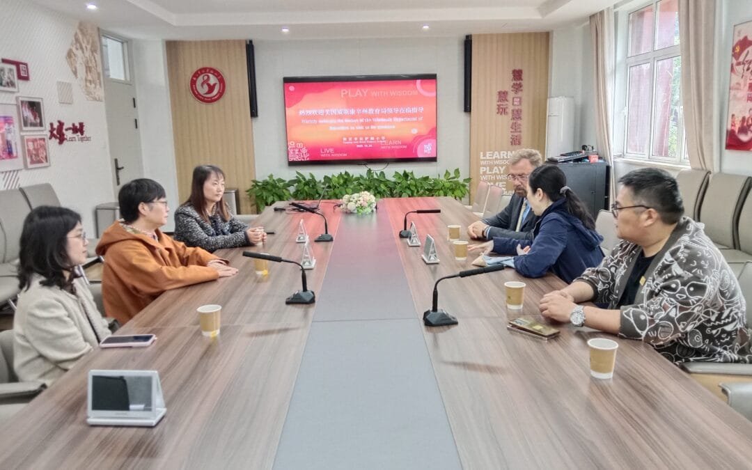 Dr. Smiley, Chair of the American School Districts Education Center , visited Lasa Road Primary School